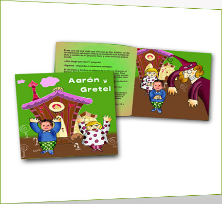 Cuento personalizado con tus fotos en cuento de Hansel y Gretel