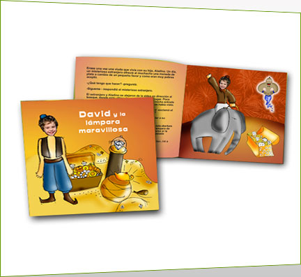 Cuento personalizado con tus fotos en cuento de David y la lampara maravillosa Cuento personalizado con tus fotos en cuento de David y la lampara maravillosa