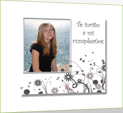 Tarjetas de felicitaciones, modelo Flores Blanco Tarjetas de felicitaciones, modelo Flores Blanco