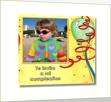 Tarjetas de felicitaciones, modelo Globos 14 x 14 cm Tarjetas de felicitaciones, modelo Globos 14 x 14 cm