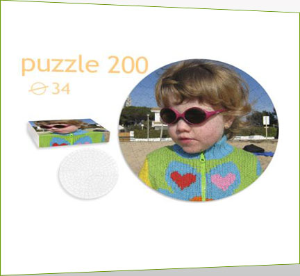 Puzzle desmontado redondo 200 piezas