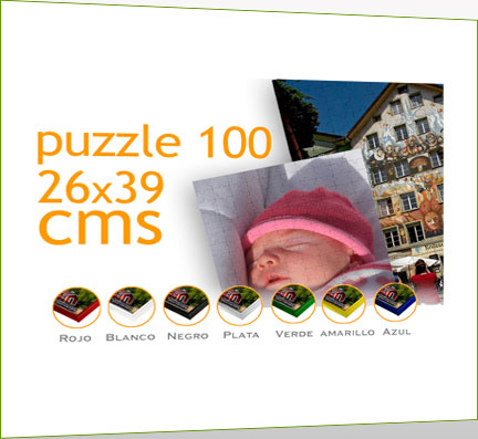 Puzzle desmontado con marco de aluminio 100 piezas