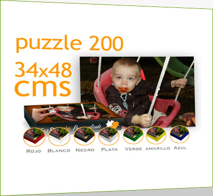 Puzzle desmontado con marco de aluminio 200 piezas Puzzle desmontado con marco de aluminio 200 piezas