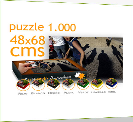 Puzzle montado con marco de aluminio 1000 piezas