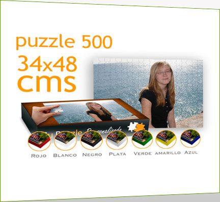 Puzzle montado con marco de aluminio 500 piezas