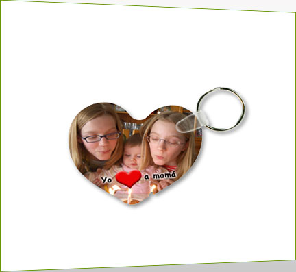Regalo para Mama, dia del madre - llavero en forma de corazon con tu foto Regalo para Mama, dia del madre - llavero en forma de corazon con tu foto